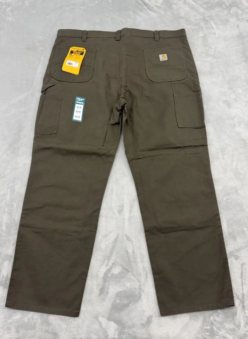 NEW Carhartt Mens Relaxed Fit Twill Utility Work Pants Dark Olive B324-M 44x32